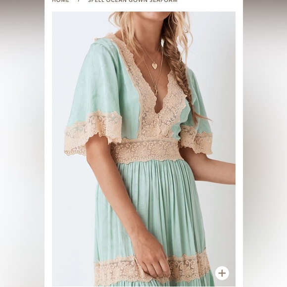 Spell by ocean gown Seafoam - Picture 3 of 5